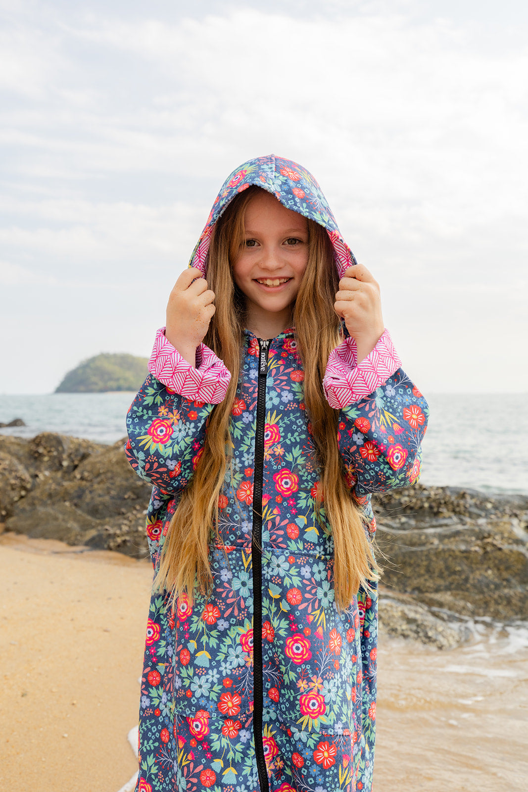 Bloomin Blossom - Kids Hooded Towel