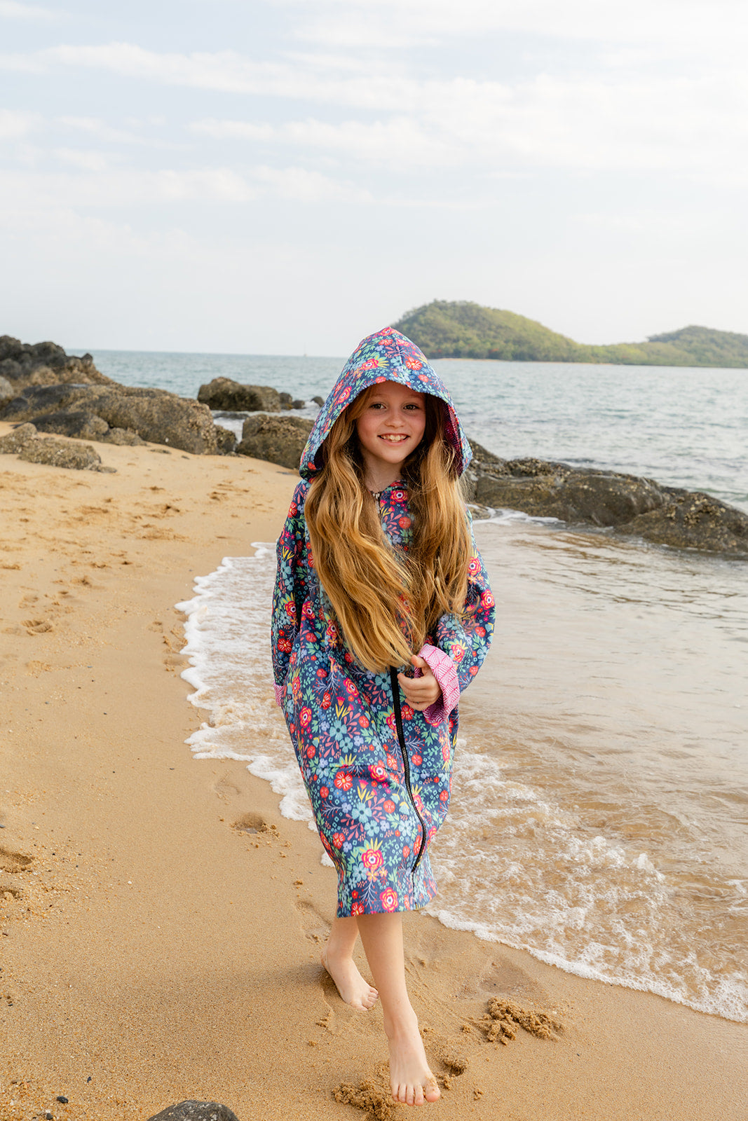 Bloomin Blossom - Kids Hooded Towel